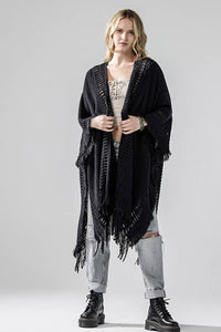 Fringe Ruana Style Shawl Cardigan