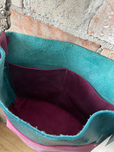 Load image into Gallery viewer, Raspberry + Turquoise Tote Ticket
