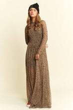 Load image into Gallery viewer, ANIMAL PRINT MESH MAXI DRESS