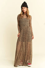 Load image into Gallery viewer, ANIMAL PRINT MESH MAXI DRESS