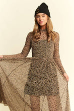 Load image into Gallery viewer, ANIMAL PRINT MESH MAXI DRESS