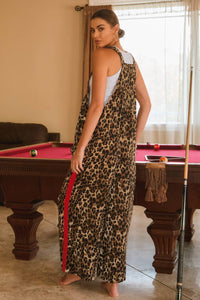 Leopard Printed Overall Jumpsuit