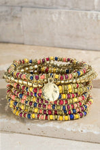 Load image into Gallery viewer, Multi Tone Seed Bead Set Bracelet