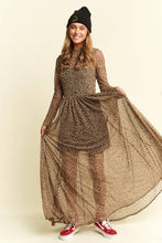 Load image into Gallery viewer, ANIMAL PRINT MESH MAXI DRESS