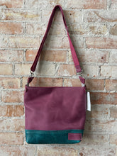 Load image into Gallery viewer, Turquoise + Raspberry Tote With Wallet Ticket