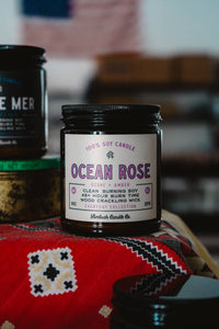 Ocean Rose | Ozone + Amber 8oz Soy Candle