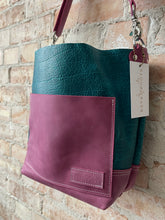 Load image into Gallery viewer, Raspberry + Turquoise Tote Ticket