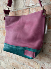 Load image into Gallery viewer, Turquoise + Raspberry Tote With Wallet Ticket