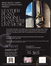 Load image into Gallery viewer, Leather Plant Hanging Class + Live Music