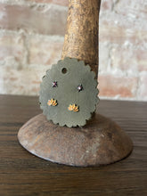 Load image into Gallery viewer, Lotus + Starburst Earring Studs