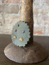 Load image into Gallery viewer, Lotus + Starburst Earring Studs