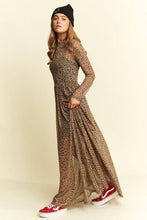 Load image into Gallery viewer, ANIMAL PRINT MESH MAXI DRESS
